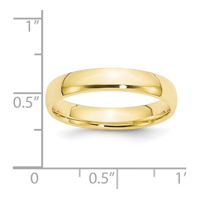 10K Yellow Gold 4mm Comfort-Fit Wedding Band – view 3