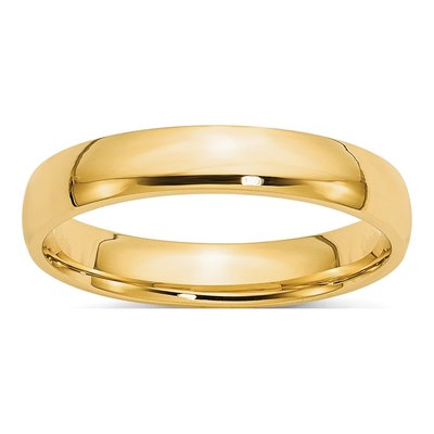 10K Yellow Gold 4mm Comfort-Fit Wedding Band