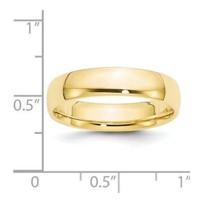 10K Yellow Gold 5mm Comfort-Fit Wedding Band – view 4