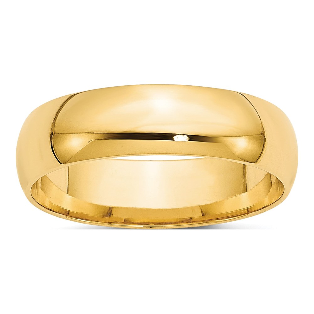 10K Yellow Gold 6mm Comfort-Fit Wedding Band