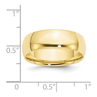 10K Yellow Gold 7mm Comfort-Fit Wedding Band – view 4