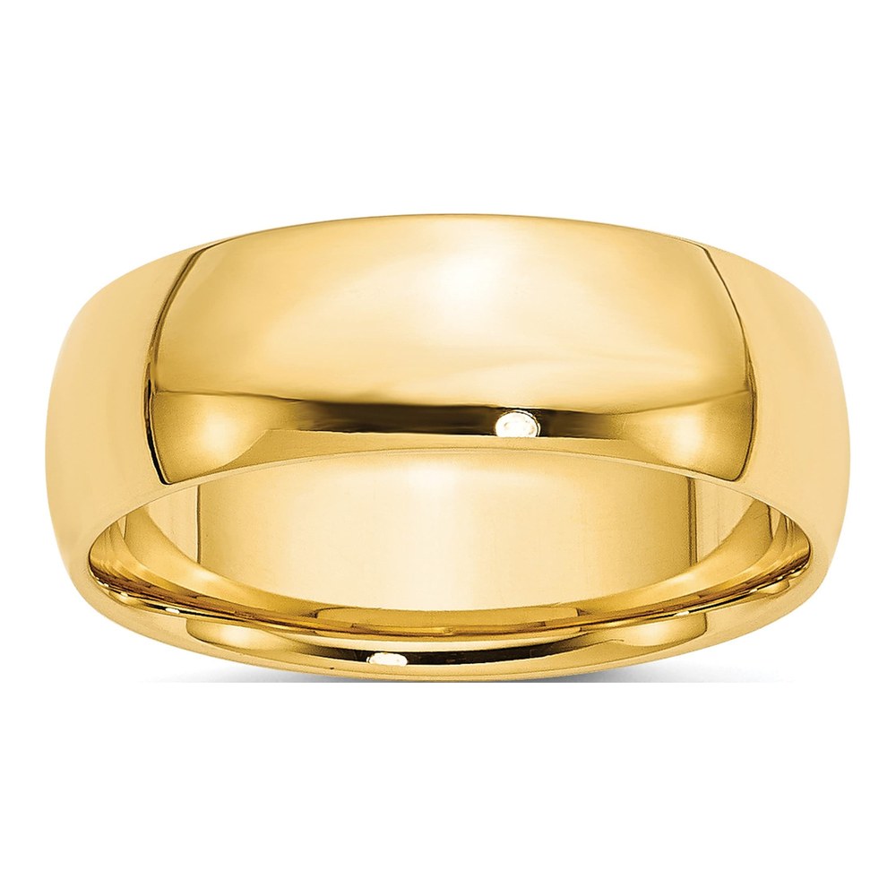 10K Yellow Gold 7mm Comfort-Fit Wedding Band