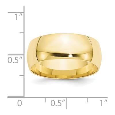 10K Yellow Gold 8mm Comfort-Fit Wedding Band – view 4