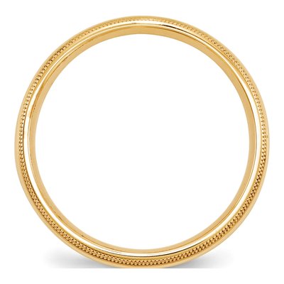 10K Yellow Gold 5mm Milgrain Comfort-Fit Wedding Band – view 2