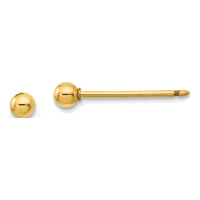 14K Yellow Gold Ball Stud Earrings