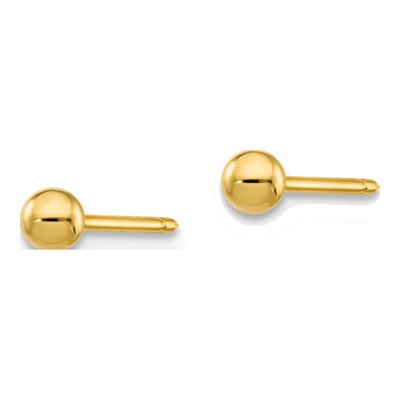 14K Yellow Gold Ball Stud Earrings – view 2