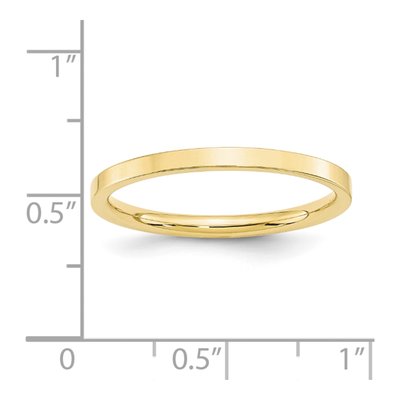 10K Yellow Gold 2mm Comfort-Fit Wedding Band – view 4