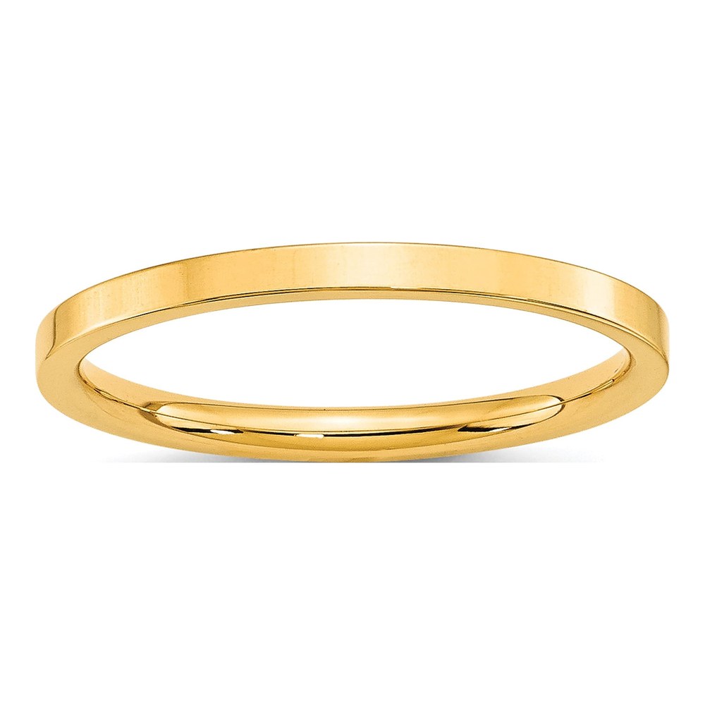 10K Yellow Gold 2mm Comfort-Fit Wedding Band