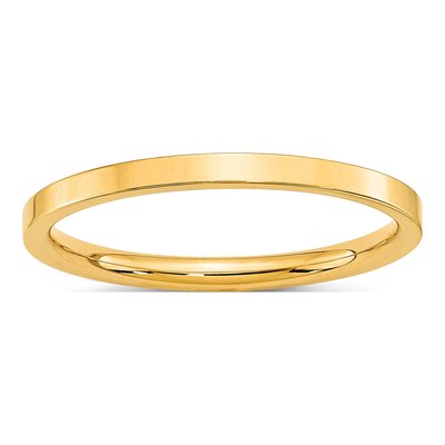 10K Yellow Gold 2mm Comfort-Fit Wedding Band