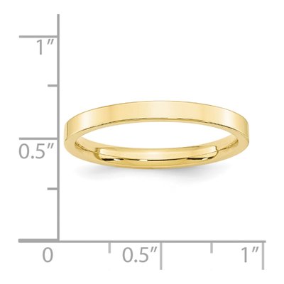 10K Yellow Gold 2.5mm Comfort-Fit Wedding Band – view 4