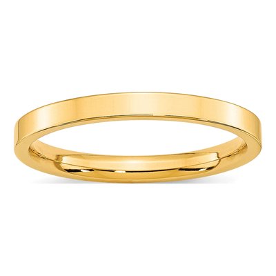10K Yellow Gold 2.5mm Comfort-Fit Wedding Band