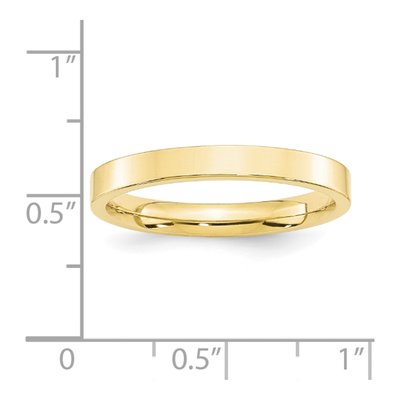 10K Yellow Gold 3mm Comfort-Fit Wedding Band – view 4