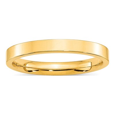 10K Yellow Gold 3mm Comfort-Fit Wedding Band