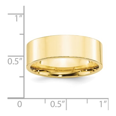 10K Yellow Gold 7mm Comfort-Fit Wedding Band – view 3