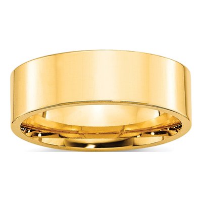 10K Yellow Gold 7mm Comfort-Fit Wedding Band