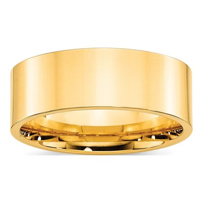 10K Yellow Gold 8mm Comfort-Fit Wedding Band