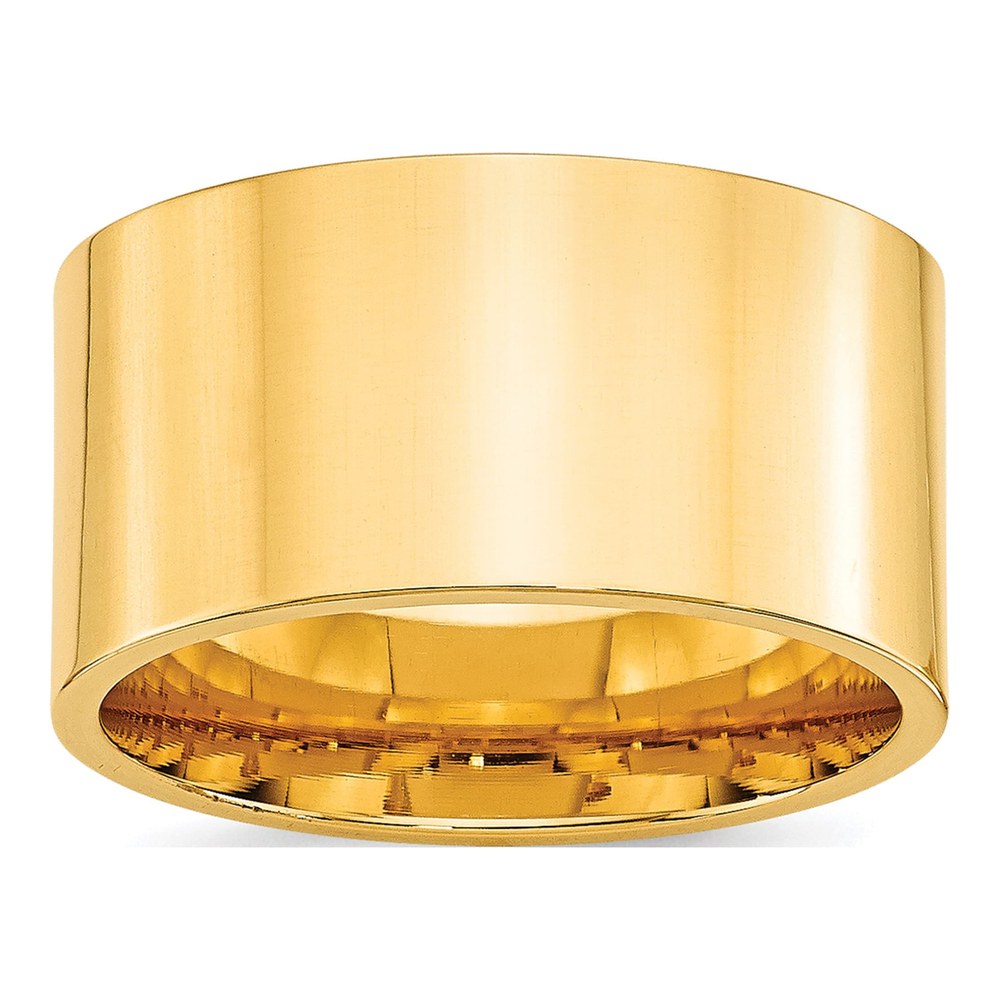 10K Yellow Gold 12mm Flat Comfort-Fit Wedding Band