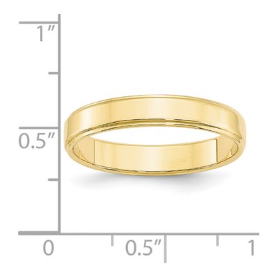 10K Yellow Gold 4mm Wedding Band – view 4