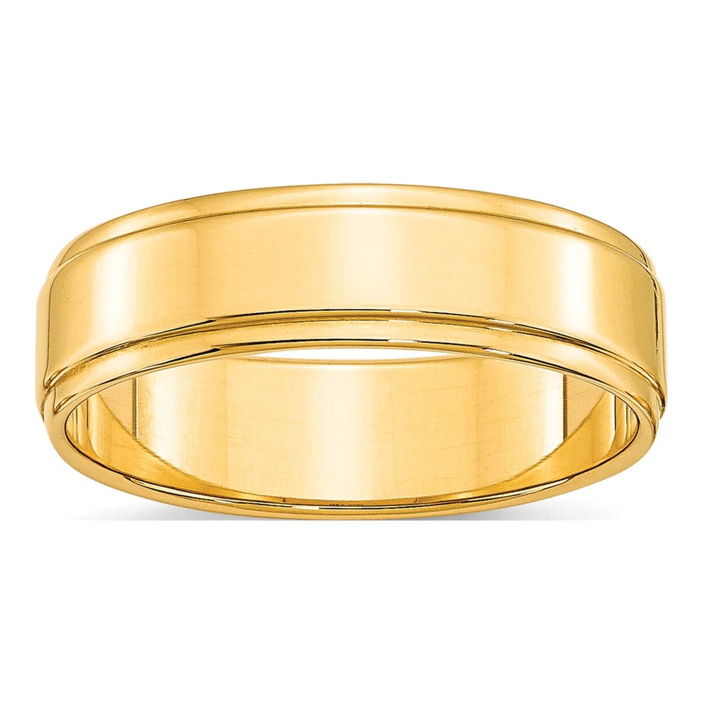 10K Yellow Gold 6mm Step Edge Wedding Band