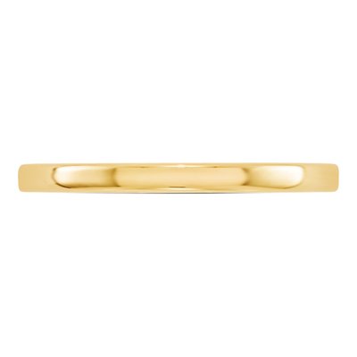 10K Yellow Gold 2mm Flat Wedding Band – view 3