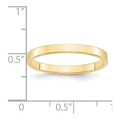 10K Yellow Gold 2.5mm Flat Wedding Band – view 3