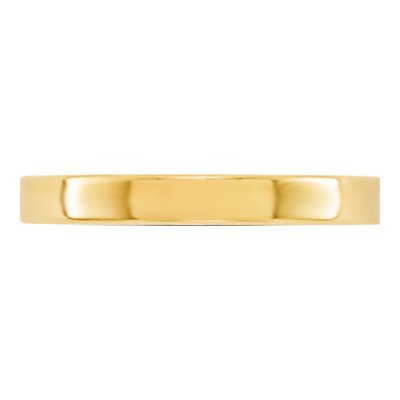 10K Yellow Gold 3mm Flat Wedding Band – view 3