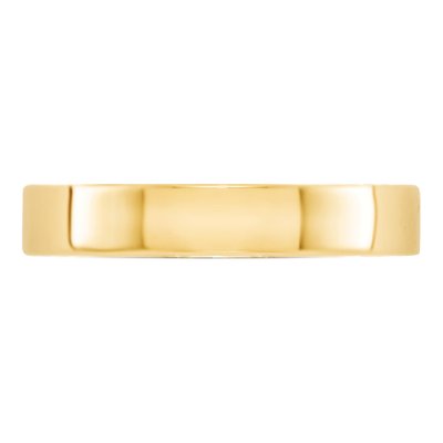 10K Yellow Gold 4mm Flat Wedding Band – view 3