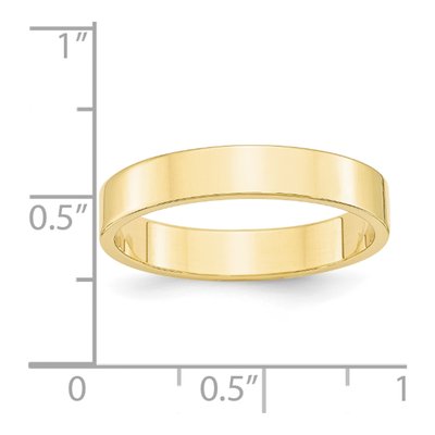 10K Yellow Gold 4mm Flat Wedding Band – view 4