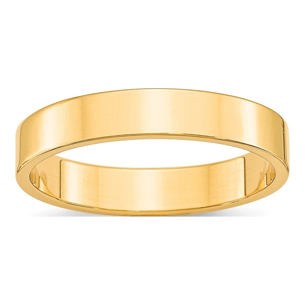 10K Yellow Gold 4mm Flat Wedding Band