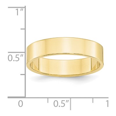 10K Yellow Gold 5mm Flat Wedding Band – view 4