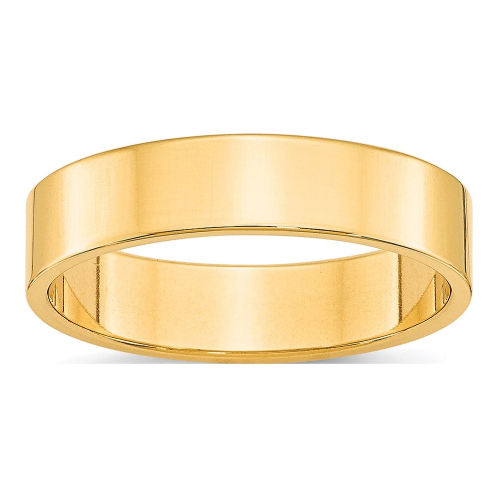10K Yellow Gold 5mm Flat Wedding Band