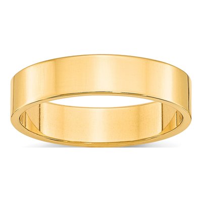 10K Yellow Gold 5mm Flat Wedding Band