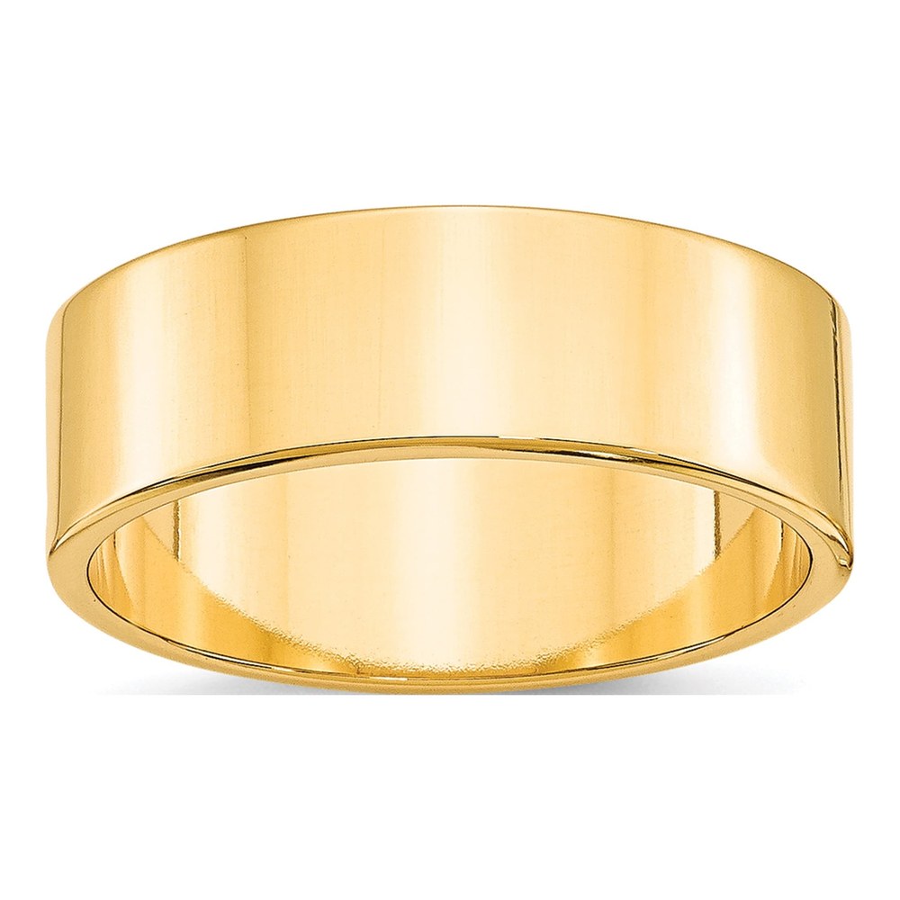 10K Yellow Gold 7mm Flat Wedding Band
