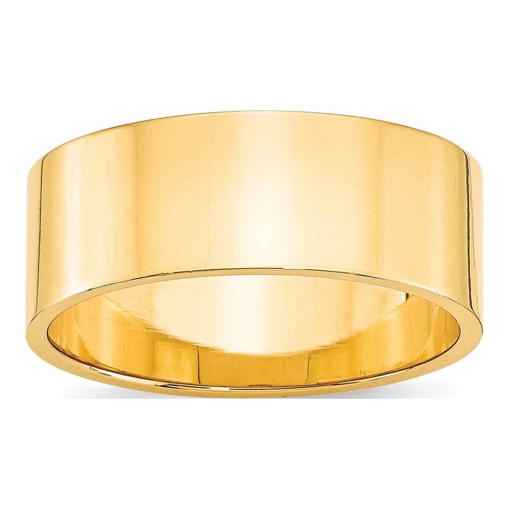 10K Yellow Gold 8mm Flat Wedding Band
