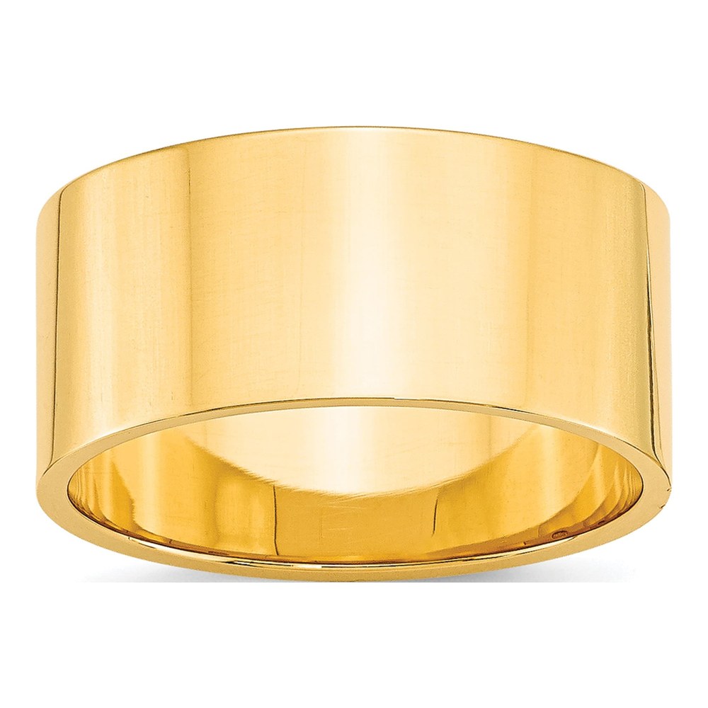 10K Yellow Gold 10mm Flat Wedding Band