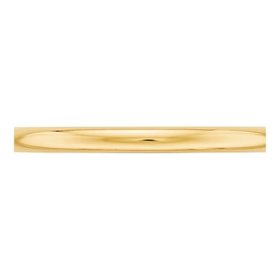 10K Yellow Gold 2mm Half Round Wedding Band – view 4