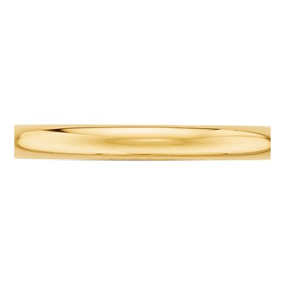 10K Yellow Gold 2.5mm Half Round Wedding Band – view 3