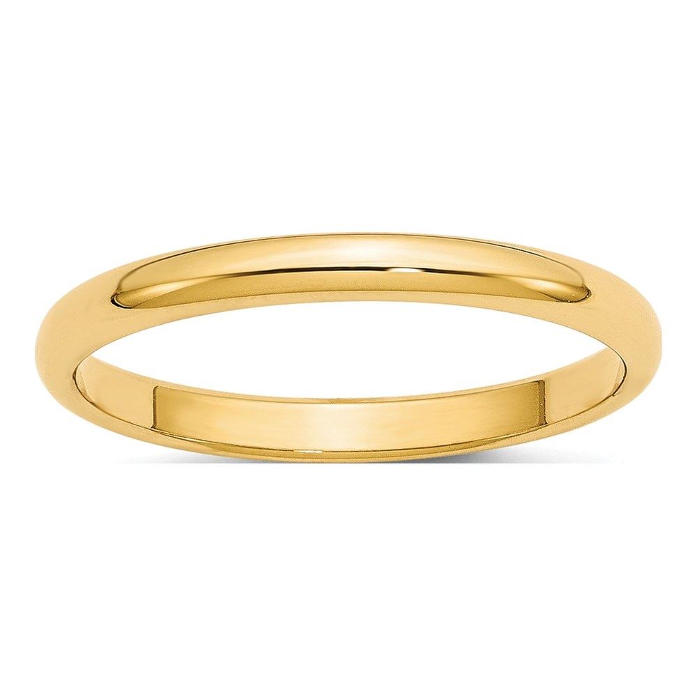 10K Yellow Gold 2.5mm Half Round Wedding Band