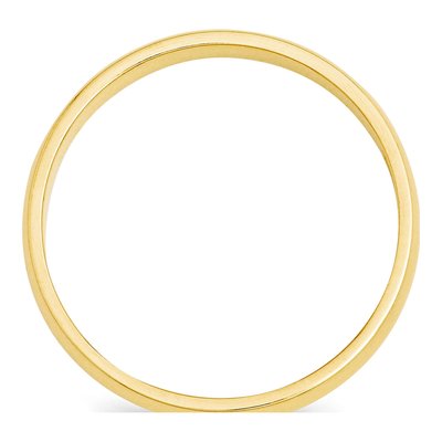 10K Yellow Gold 3mm Half Round Wedding Band – view 3