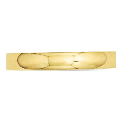 10K Yellow Gold 3mm Half Round Wedding Band – view 4