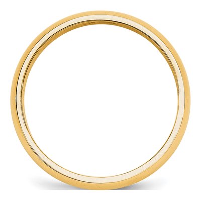 10K Yellow Gold 5mm Half Round Wedding Band – view 3