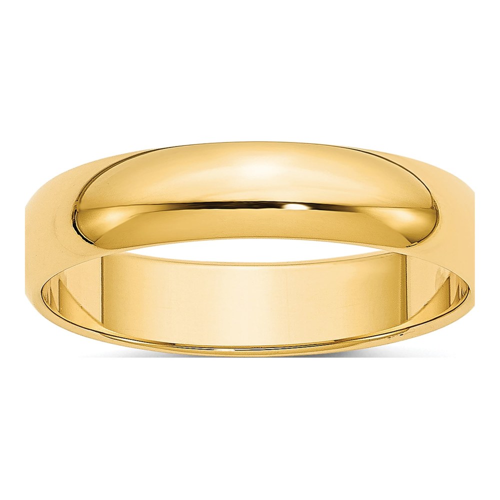 10K Yellow Gold 5mm Half Round Wedding Band