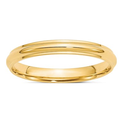 10K Yellow Gold 3mm Wedding Band