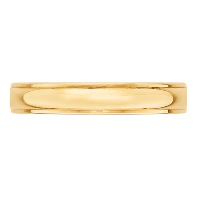 10K Yellow Gold 4mm Half Round Wedding Band – view 2