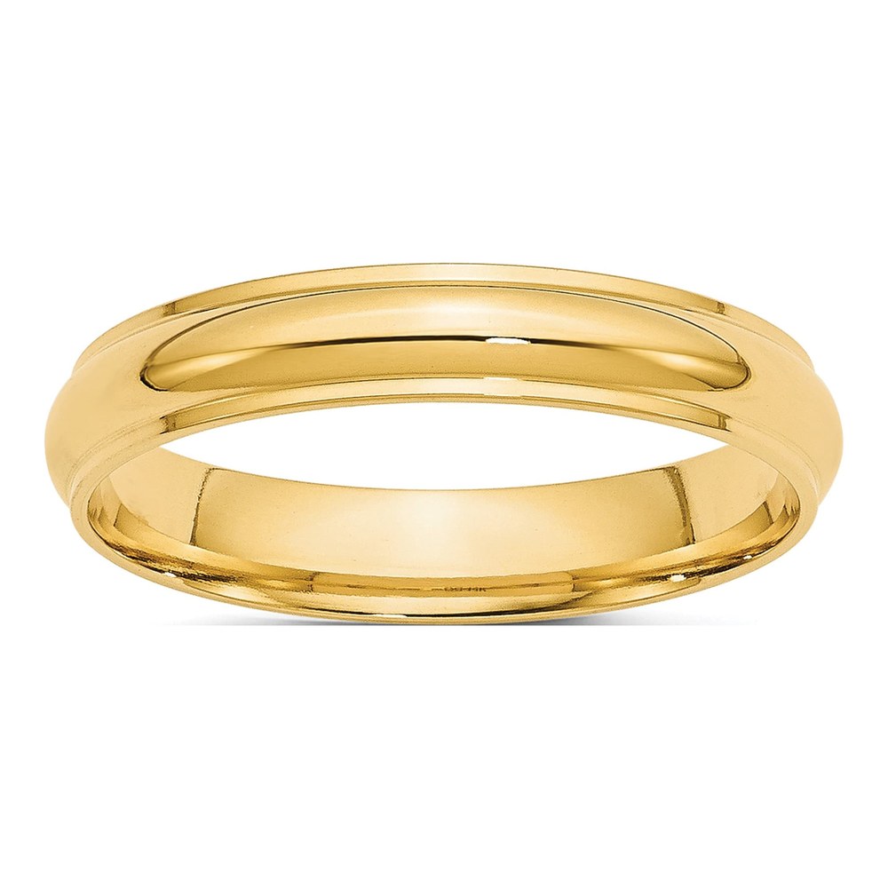 10K Yellow Gold 4mm Half Round Wedding Band