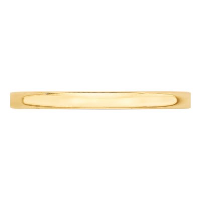 10K Yellow Gold 2mm Half Round Wedding Band – view 4