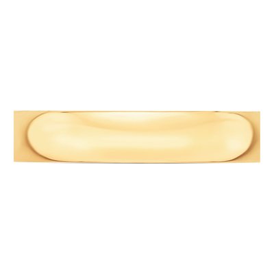10K Yellow Gold 4mm Half Round Wedding Band – view 3