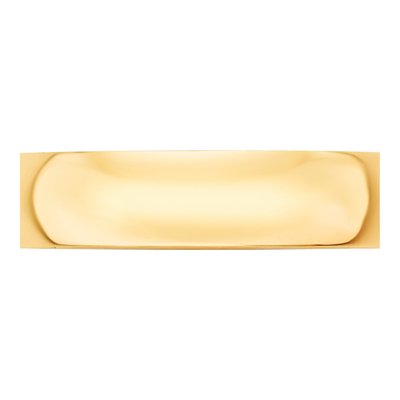 10K Yellow Gold 5mm Half Round Wedding Band – view 3