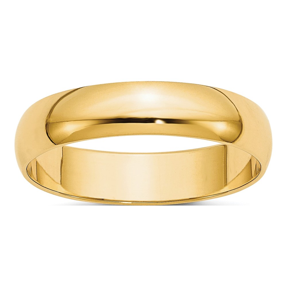 10K Yellow Gold 5mm Half Round Wedding Band