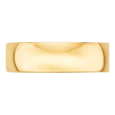 10K Yellow Gold 6mm Half Round Wedding Band – view 2